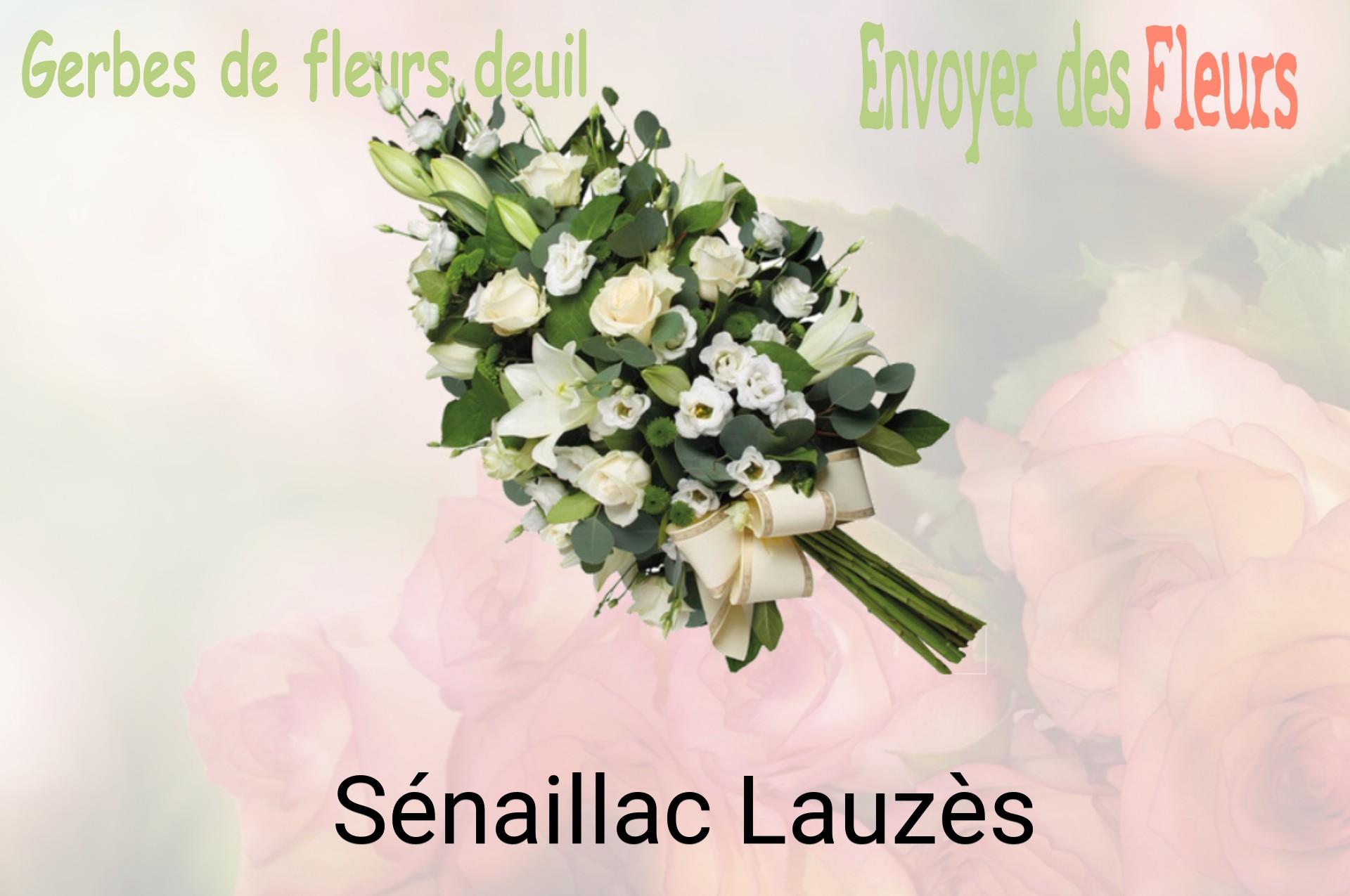 Gerbe de fleurs de deuil livrée à Sénaillac-Lauzès